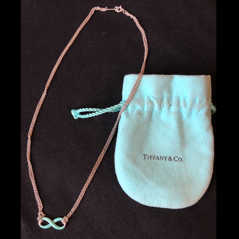 Tiffany Enamel Infinity necklace, sterling silver